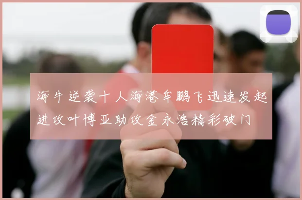 海牛逆袭十人海港牟鹏飞迅速发起进攻叶博亚助攻金永浩精彩破门